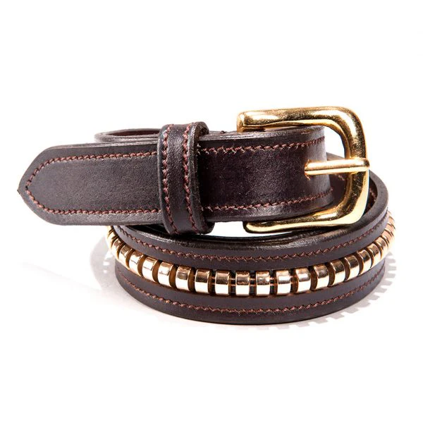 Läderbälte brun 90 cm