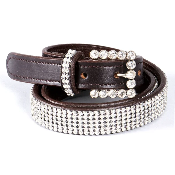 Brunt läderbälte 90 cm