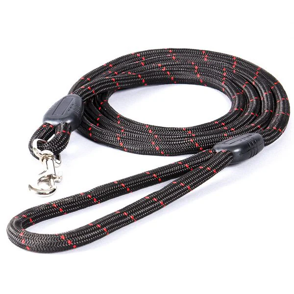 Hundkoppel svart 180 cm