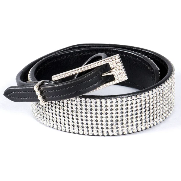 Läderbälte svart 120 cm