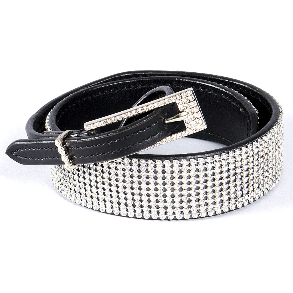 Läderbälte svart 120 cm