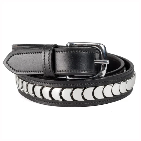 Läderbälte svart 90 cm